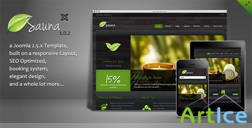 ThemeForest - Sauna v1.0.2 - Responsive Jooma 2.5 Template