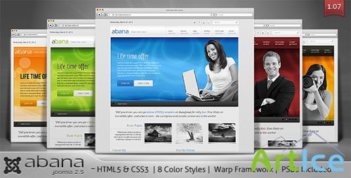 ThemeForest - Abana v1.0.2 - Premium JomSocial Ready Business Joomla 2.5 Template