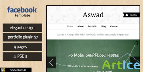 ThemeForest - Aswad | Facebook Template