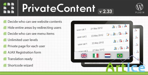 CodeCanyon - PrivateContent - Multilevel Content Plugin v2.33