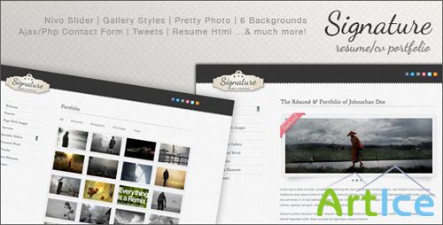 ThemeForest - Signature - Resume / CV Portfolio Html Template