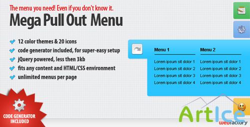 CodeCanyon - Mega Pull Out Menu