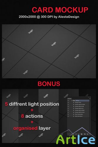 PSD Template - Card Mockup
