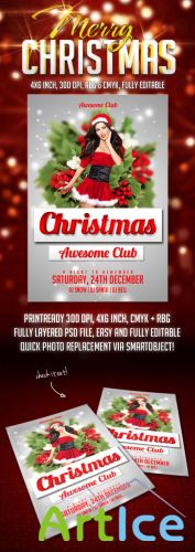 PSD Template - Christmas Party Flyer/Poster