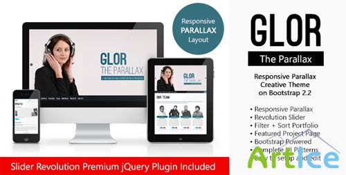 ThemeForest - GLOR - HTML5 Responsive Parallax on Bootstrap