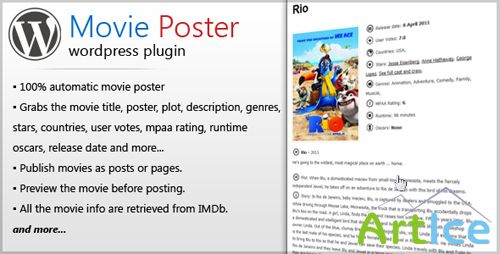 CodeCanyon - Movie Poster - Wordpress Plugin