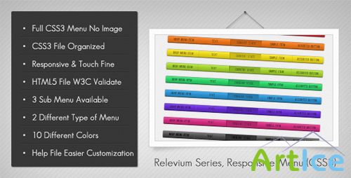 CodeCanyon - Relevium Series, Responsive Menu