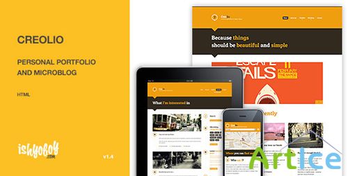 ThemeForest - Creolio v1.3 - Personal portfolio and microblog HTML (FULL)