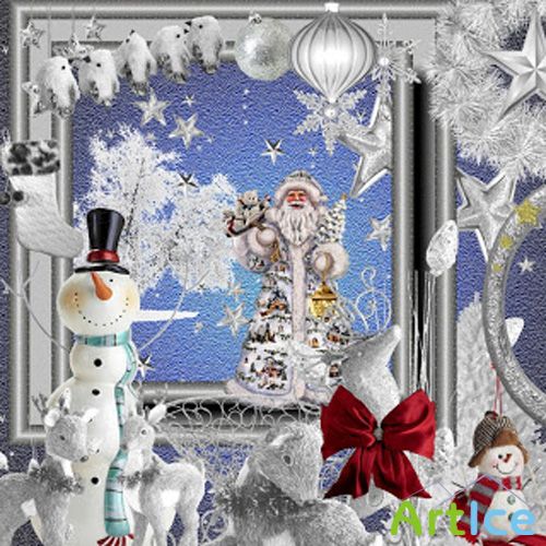 Scrap-Set -SILVER CHRISTMAS