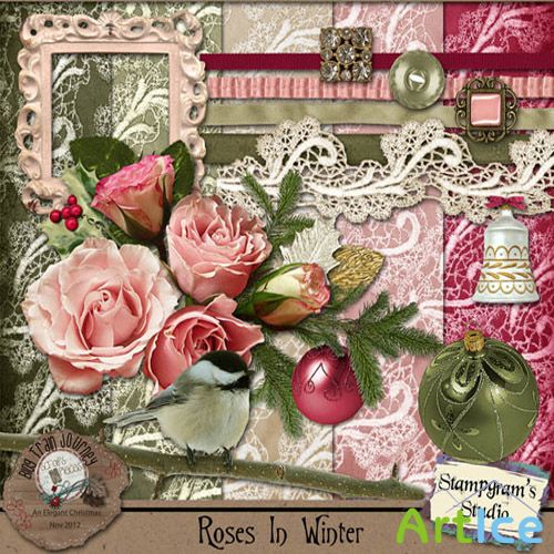 Scrap Set - Roses In Winter