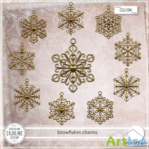 Scrap Kit - Snowflakes charms