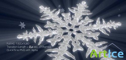 Icy Snowflake Zoom-In Transition