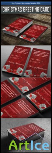 Christmas Greeting Card PSD Template