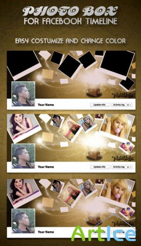 PhotoBox Faacebook Timeline PSD Template