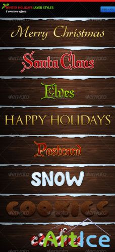 GraphicRiver - Winter Holidays Layer Styles 145595