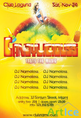 Candyliciouss Flyer/Poster PSD Template