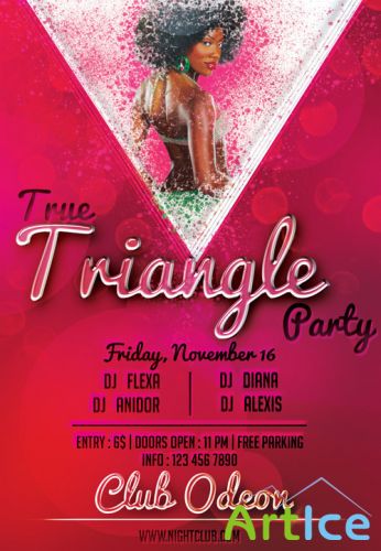 True Triangle Party Flyer/Poster PSD Template