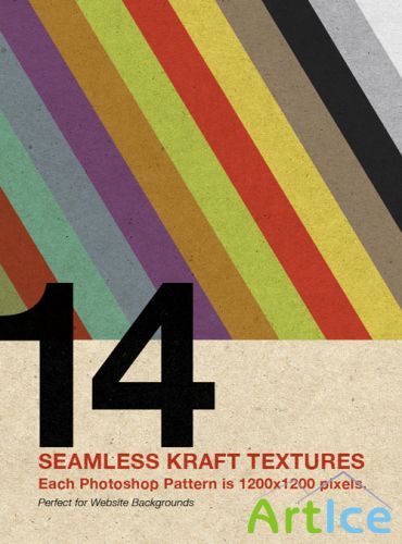 Seamless Kraft Textures and Web Backgrounds