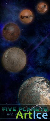 Five Planets PNG Clipart