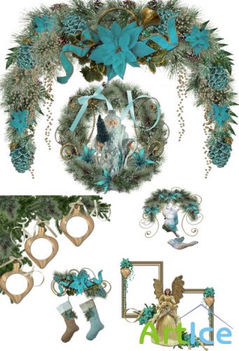 Scrap-kit - X-mas Celebrate In the blue style