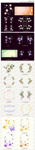 Fantastic Floral Decorative Frames - Vector