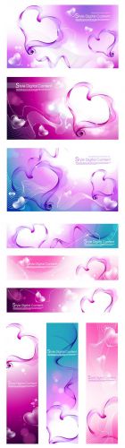 Romantic Vector Digital Backgrounds