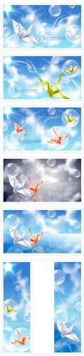 Digital Sky Vector Backgrounds