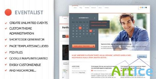 ThemeForest - Eventalist - Events WordPress Theme