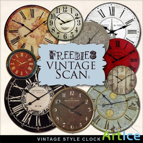 Scrap-kit - Vintage Style Clock