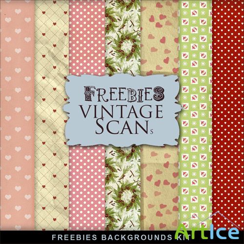 Textures - Retro Style Romantic Backgrounds 2