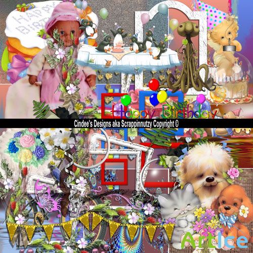 Scrap Set - Celebration Time PNG and JPG Files