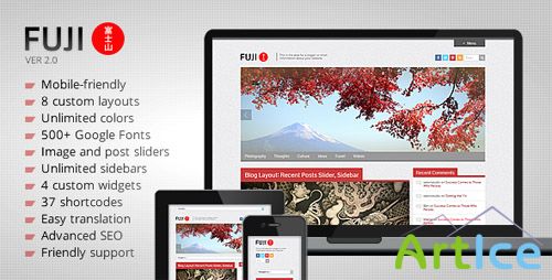 ThemeForest - Fuji v1.3 - Clean Responsive WordPress Theme