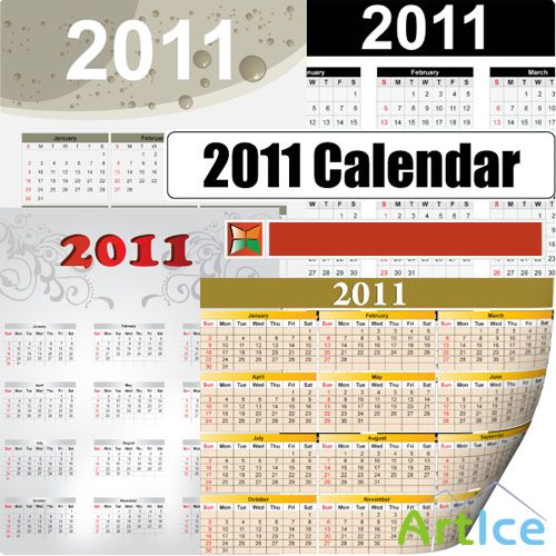 2011 Vector Calendar Template