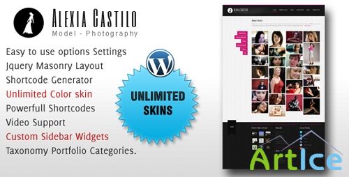 ThemeForest - Alexia Castillo v1.1 - Model Photography WP CMS (Reupload)