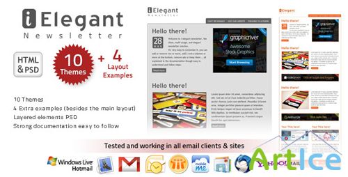 ThemeForest - i-Elegant Newsletter - 10 Themes