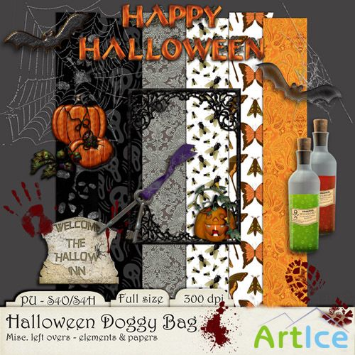 Scrap Set - Halloween Doggy Bag