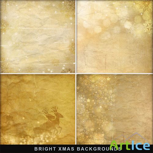 Textures - Bright Gold Christmas Backgrounds