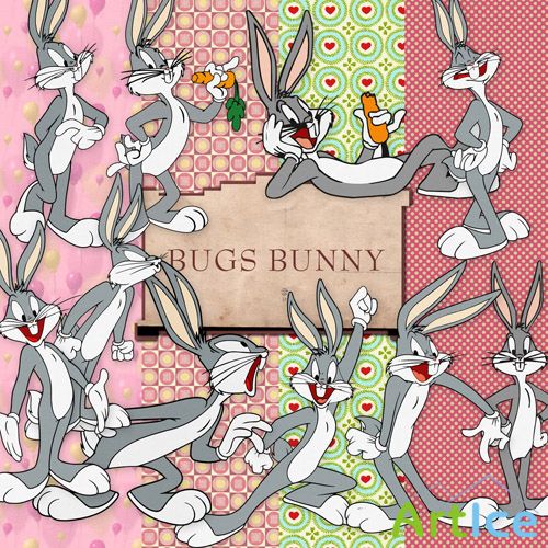 Scrap-set - Bugs Bunny Illustrations In PNG