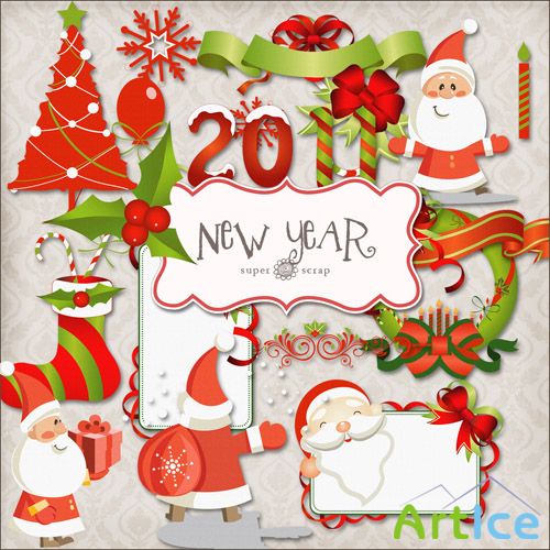 Scrap KIt - New Year PNG Files