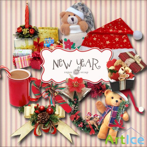 Scrap KIt - New Year 2 PNG and JPG Files