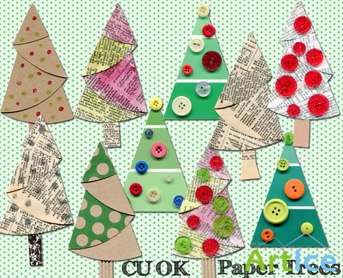 Scrap KIt - Paper Trees