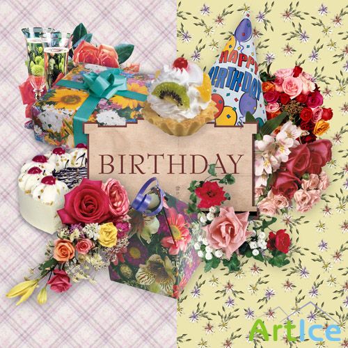 Scrap-set - Birthday