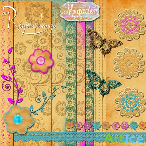 Scrap Set - MOGADOR un mini kit romantik