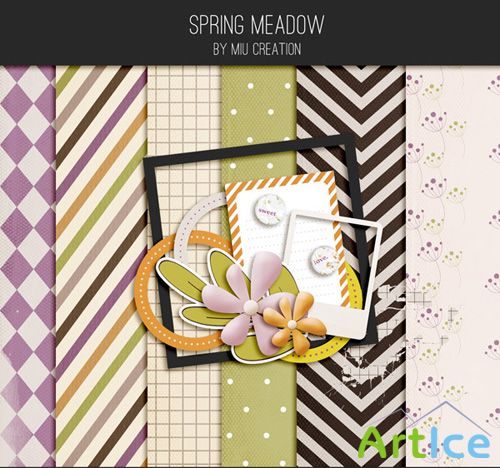 Scrap Set - Spring Meadow PNG and JPG Files