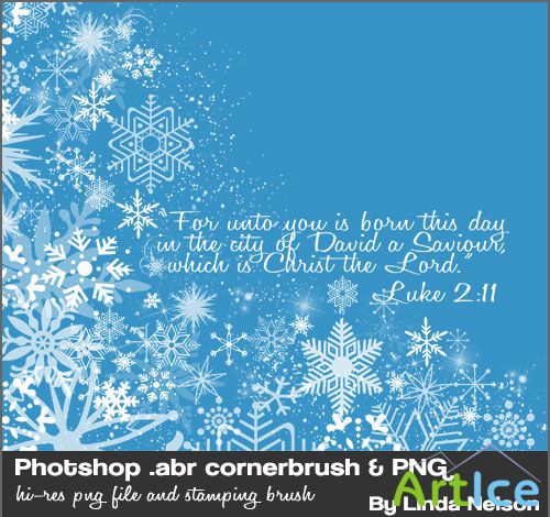 Snow Corner Photoshop Brushes #3