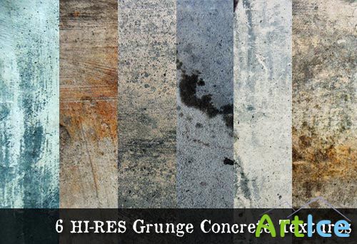 6 Hi-res Grunge Concrete Textures