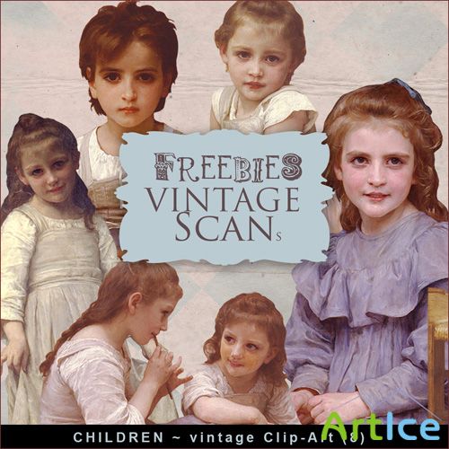 Scrap-kit - Children Vintage PNG Cliparts