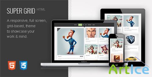 ThemeForest - SUPER GRID - Unique Responsive Portfolio