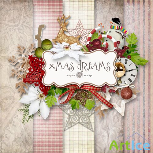 Scrap Set - Xmas Dreams PNG and JPG Files