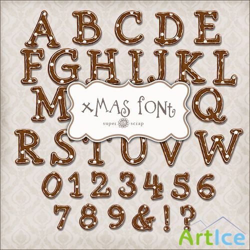 Scrap Set - Xmas Font PNG Files